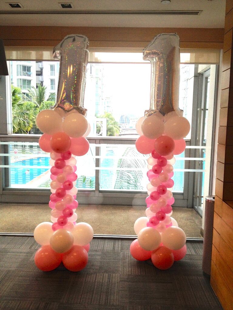 Balloon Columns with number