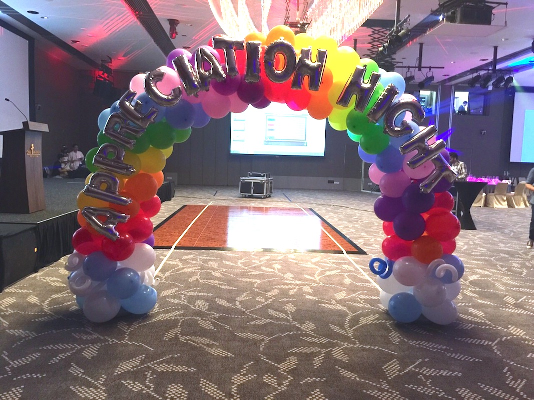 Custom Balloon Rainbow Arch