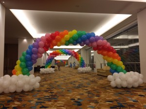 Balloon Rainbow Cloud Arch