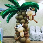 Balloon Palm Tree and monkey