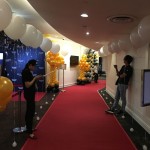 Helium balloon walkway decorations