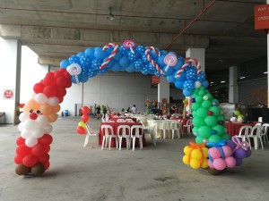 Customised Christmas Balloon Arch