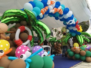 Beach Theme Balloon Arch