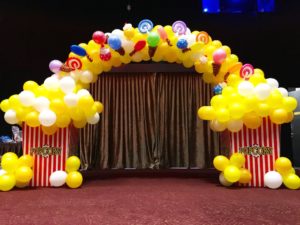 Balloon Popcorn and Candy Arch