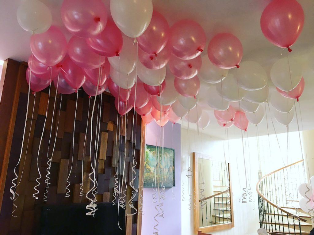 Helium Balloons on Ceiling