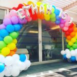 Rainbow Balloon Arch for Birthday Party