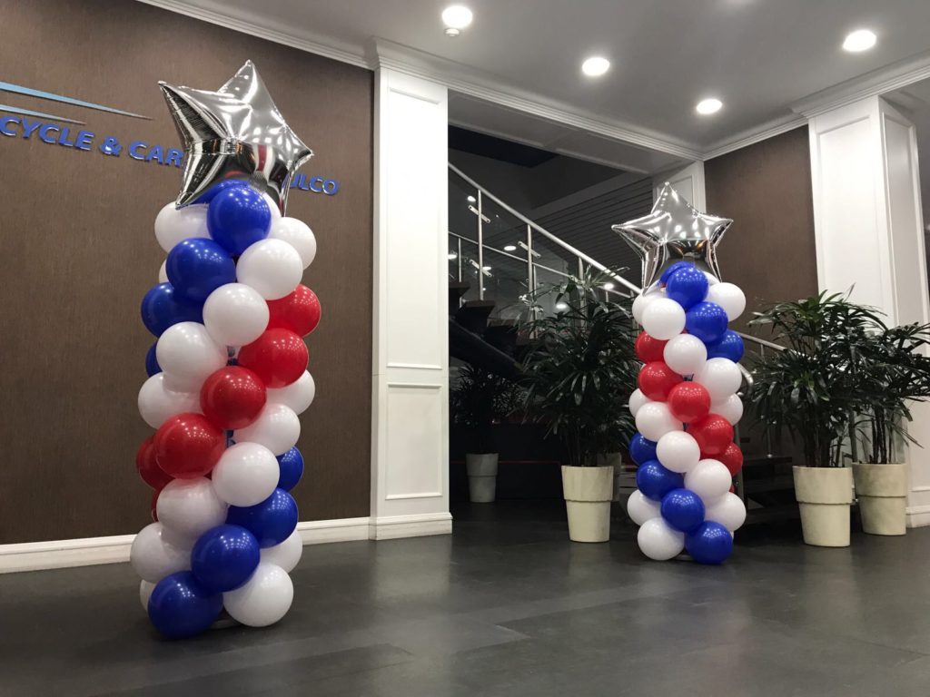 Balloon Pillars for Showroom