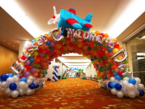 Rainbow Balloon Tunnel Decoration