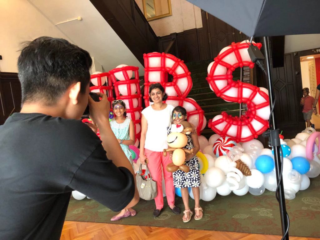 Photobooth with Balloon Backdrop