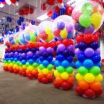 Rainbow Balloon Columns Pillars