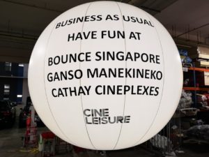 Wording on Large Advertising Balloon