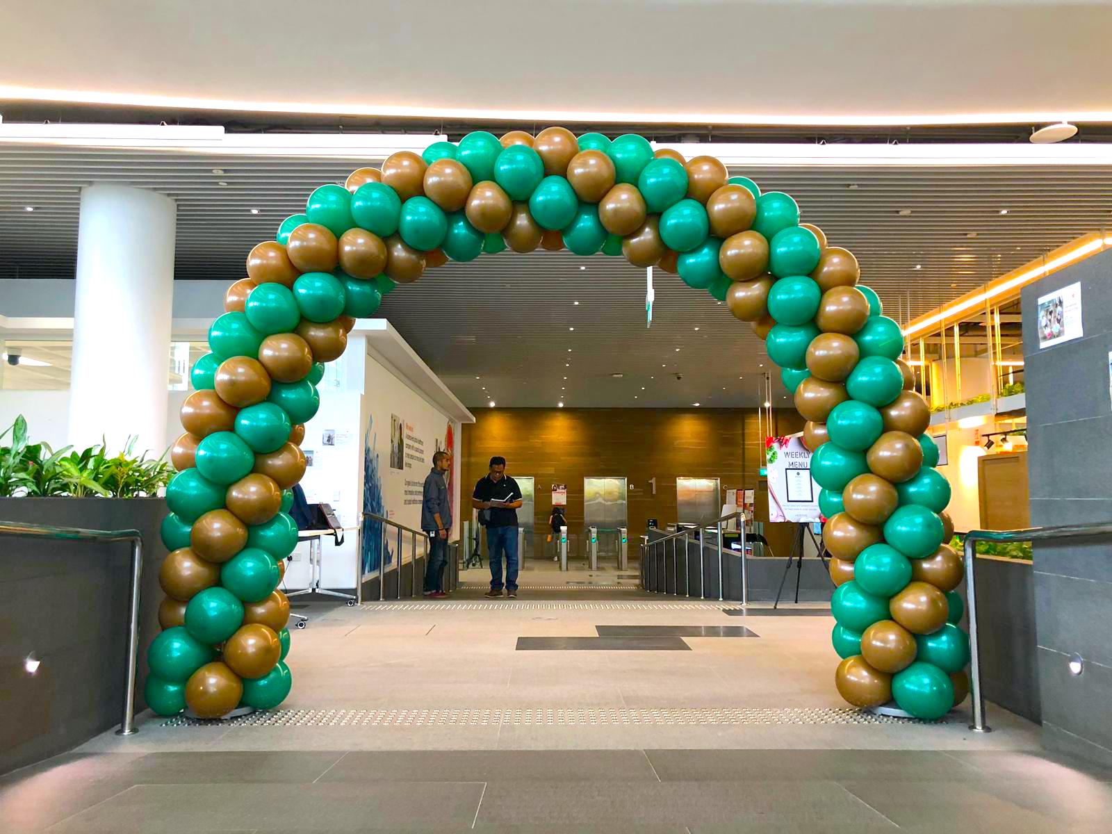 Green and Brown Balloon Arch Singapore