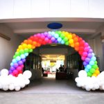 Rainbow and Clouds Balloon Arch