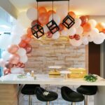 Simple Organic Balloon Garland for Birthday Party