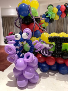 Purple Alien Balloon Sculpture Decor