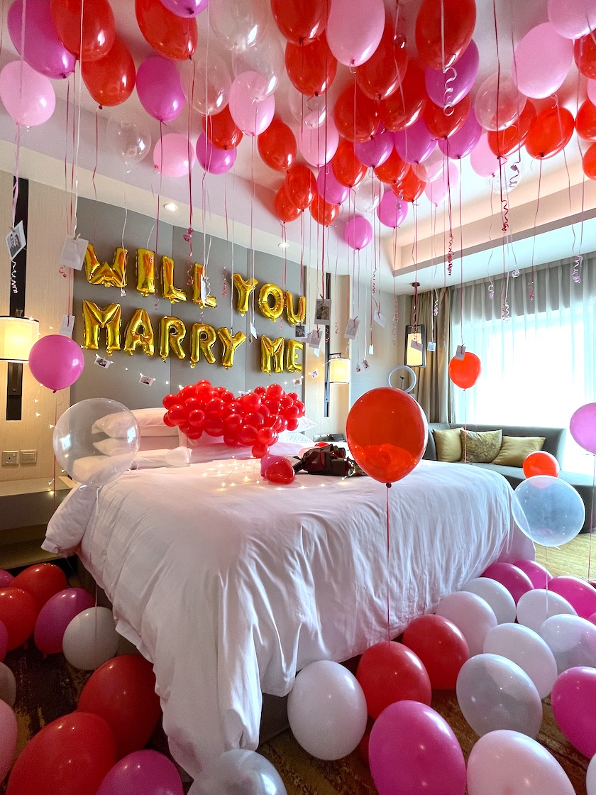 Balloon Room Styling for Proposal Singapore