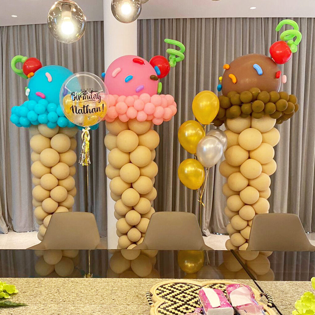 Balloon Ice Cream Sculpture Decoration Singapore