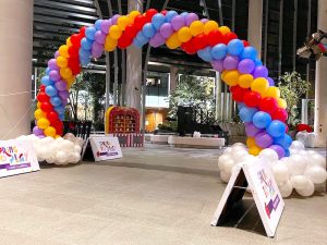 Large Rainbow Balloon Arch