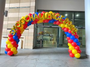 Red Blue Yellow Balloon Arch