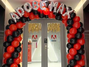 Red and black Balloon Arch Decor