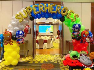 Super Hero Balloon Arch Decor